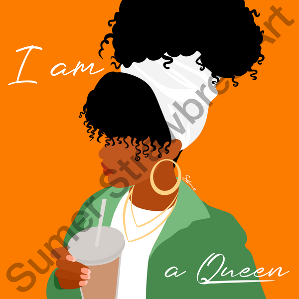 I Am A Queen Girlie - Canvas Print