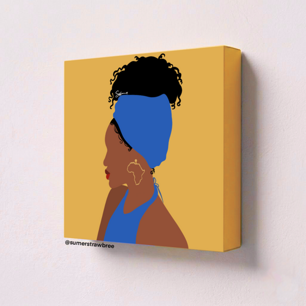 Curls R Poppin Girlie - Canvas Print
