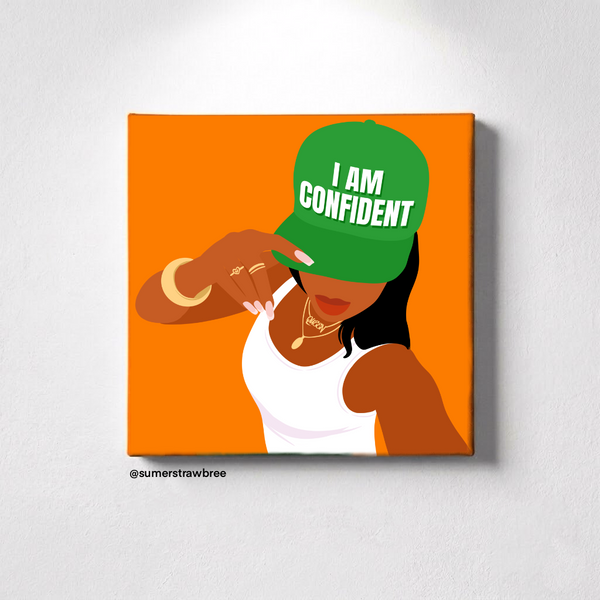 I Am Confident Girlie - Canvas Print