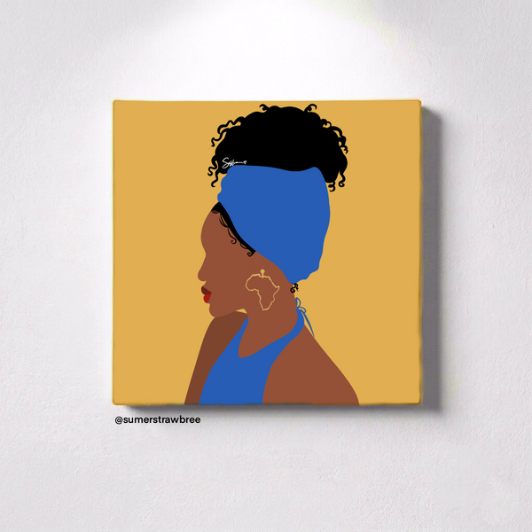 Curls R Poppin Girlie - Canvas Print