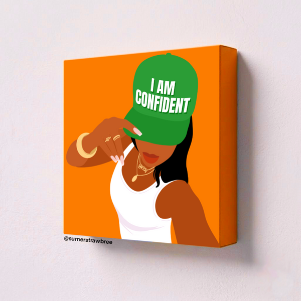 I Am Confident Girlie - Canvas Print