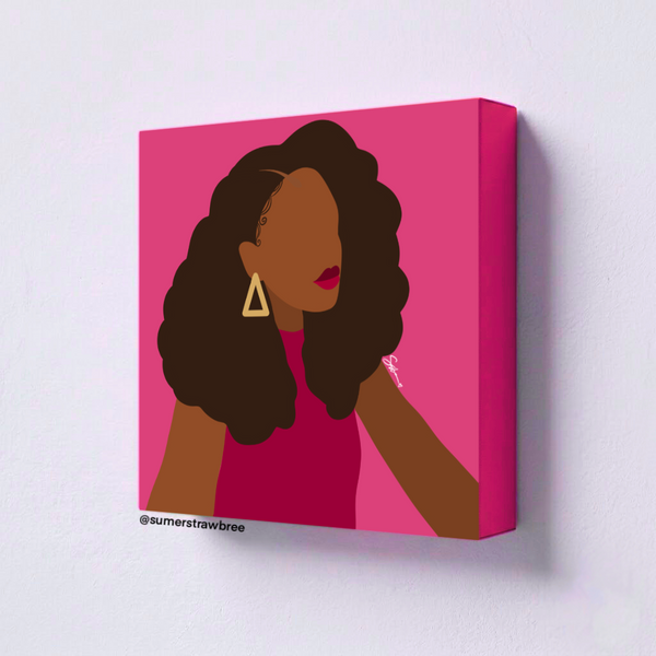 Geometric Girlie - Canvas Print