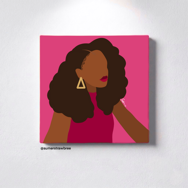 Geometric Girlie - Canvas Print