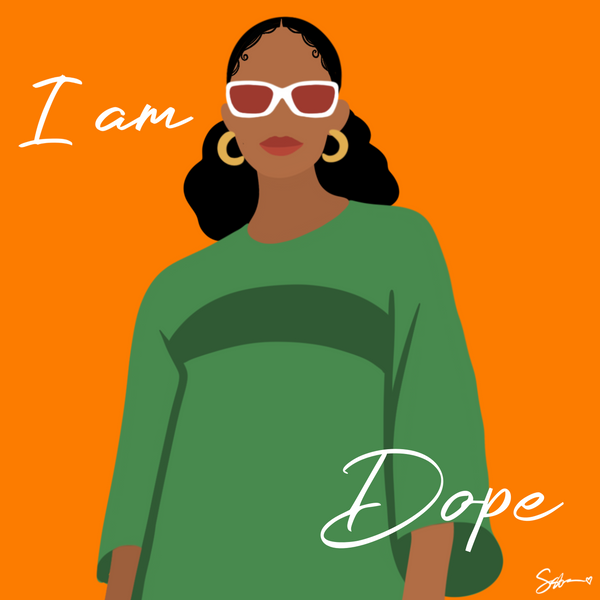I Am Dope Girlie - 8” x 8” Canvas Print