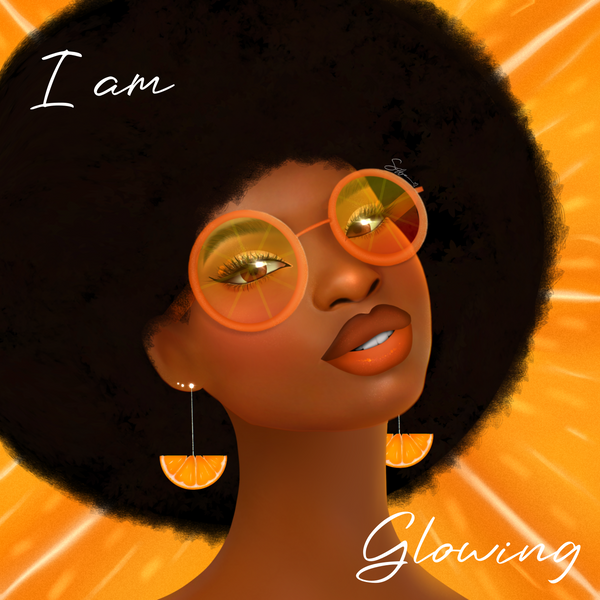 I Am Glowing Girlie - 8" x 8" Canvas Print