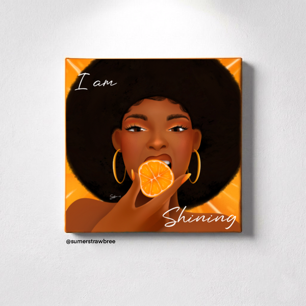 I Am Shining Girlie - Canvas Print