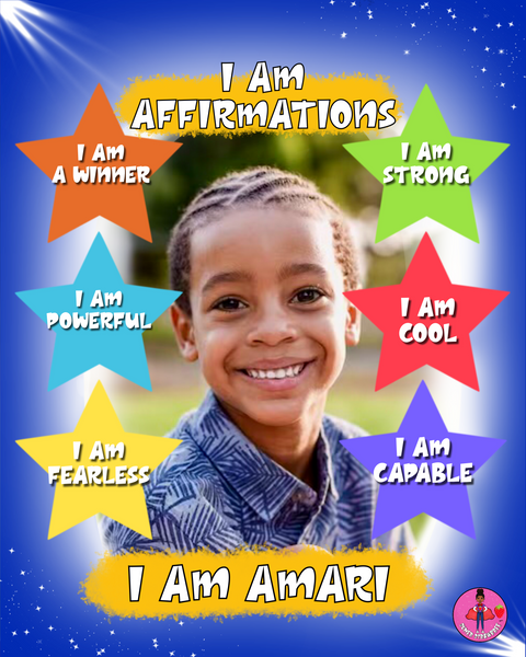 Personalized Affirmations Portrait for BOYS