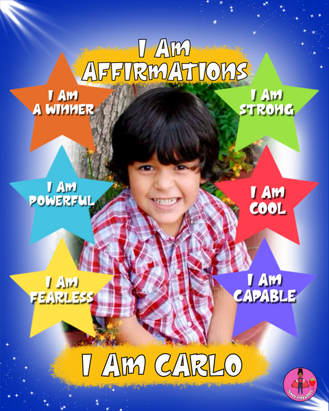 Personalized Affirmations Portrait for BOYS