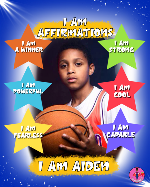 Personalized Affirmations Portrait for BOYS