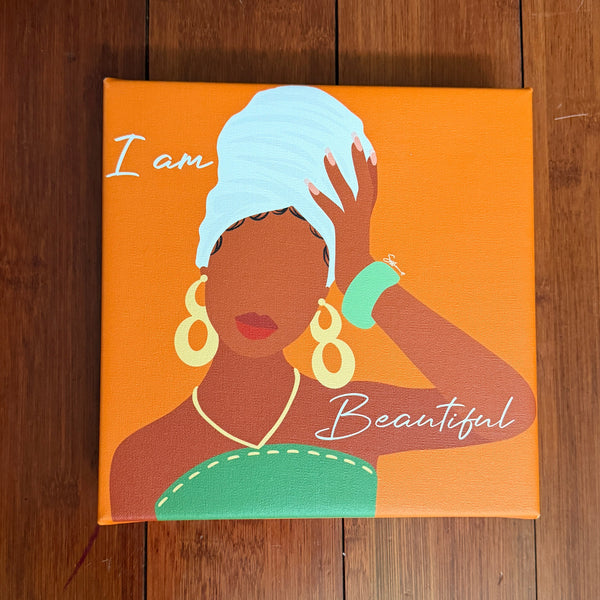 I Am Beautiful Girlie - Canvas Print